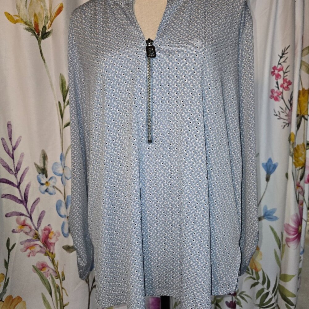 Michael Kors Blue Patterned Blouse